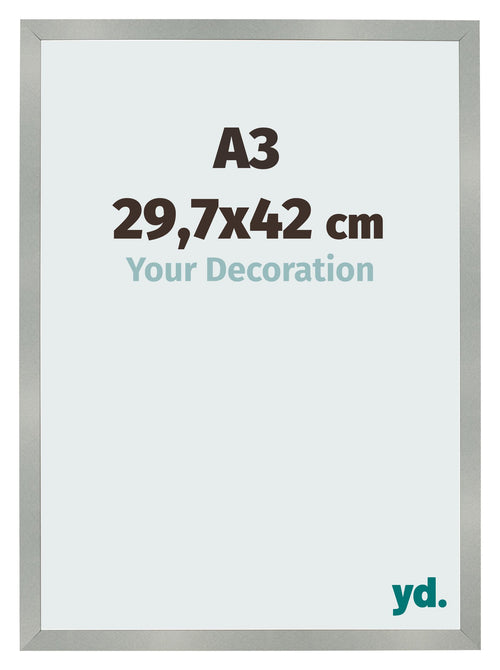Photo Frame 29 7x42cm A3 Aluminum Brushed MDF Bologna Front Size | Yourdecoration.co.uk