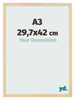 Photo Frame 29 7x42cm A3 Beech Design MDF Bologna Front Size | Yourdecoration.co.uk