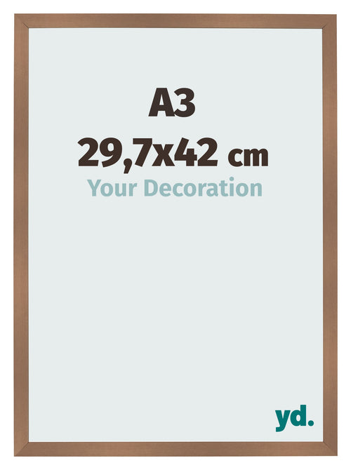 Photo Frame 29 7x42cm A3 Copper Design MDF Bologna Front Size | Yourdecoration.co.uk