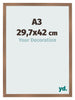 Photo Frame 29 7x42cm A3 Copper Design MDF Bologna Front Size | Yourdecoration.co.uk