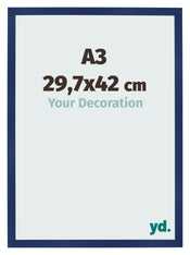 Photo Frame 29 7x42cm A3 Dark Blue Swept MDF Bologna Front Size | Yourdecoration.co.uk