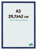 Photo Frame 29 7x42cm A3 Dark Blue Swept MDF Bologna Front Size | Yourdecoration.co.uk