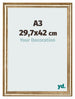 Photo Frame 29 7x42cm A3 Gold Antique MDF Lazio Front Size | Yourdecoration.co.uk