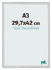 Photo Frame 29 7x42cm A3 Stainless Steel MDF Bologna Front Size | Yourdecoration.co.uk