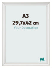 Photo Frame 29 7x42cm A3 White Swept MDF Lazio Front Size | Yourdecoration.co.uk