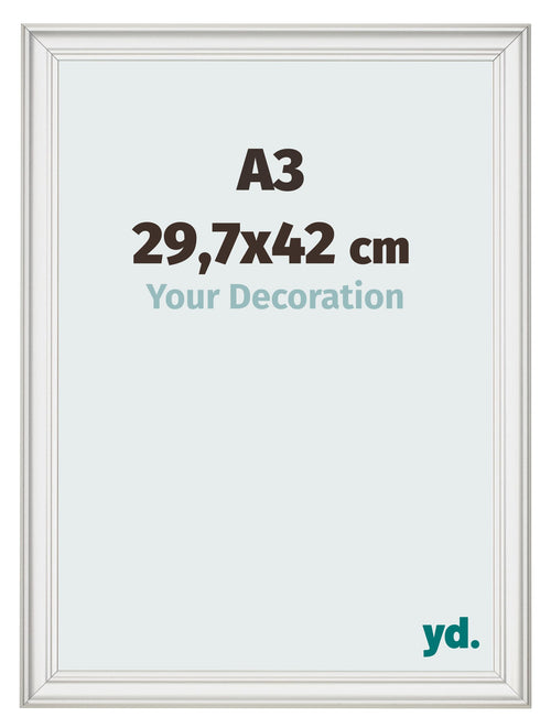 Photo Frame 29 7x42cm A3 White Swept MDF Lazio Front Size | Yourdecoration.co.uk