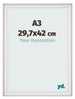Photo Frame 29 7x42cm A3 White Swept MDF Lazio Front Size | Yourdecoration.co.uk