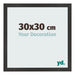 Photo Frame 30x30 cm Black Matte MDF Bologna Front Size | Yourdecoration.co.uk