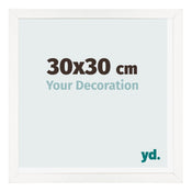 Photo Frame 30x30 cm White High Gloss MDF Bologna Front Size | Yourdecoration.co.uk
