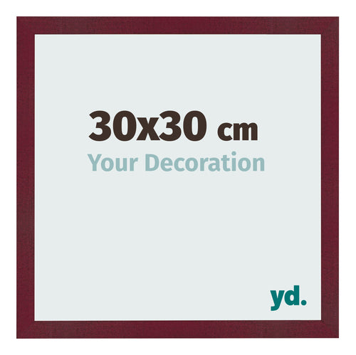 Photo Frame 30x30 cm Wine Red Swept MDF Bologna Front Size | Yourdecoration.co.uk