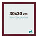 Photo Frame 30x30 cm Wine Red Swept MDF Bologna Front Size | Yourdecoration.co.uk