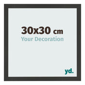 Photo Frame 30x30cm Black Woodgrain MDF Bologna Front Size | Yourdecoration.co.uk