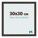 Photo Frame 30x30cm Black Woodgrain MDF Bologna Front Size | Yourdecoration.co.uk