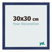 Photo Frame 30x30cm Dark Blue Swept MDF Bologna Front Size | Yourdecoration.co.uk