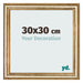 Photo Frame 30x30cm Gold Antique MDF Lazio Front Size | Yourdecoration.co.uk