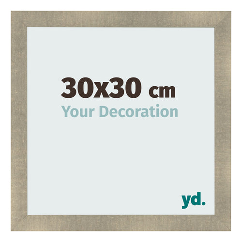 Photo Frame 30x30cm Gold Vintage MDF Pisa Front Size | Yourdecoration.co.uk