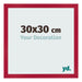 Photo Frame 30x30cm Red MDF Bologna Front Size | Yourdecoration.co.uk