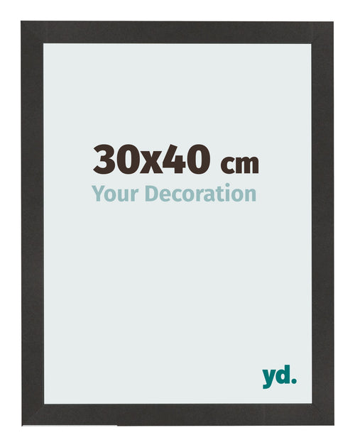 Photo Frame 30x40 cm Black Matte MDF Bologna Front Size | Yourdecoration.co.uk