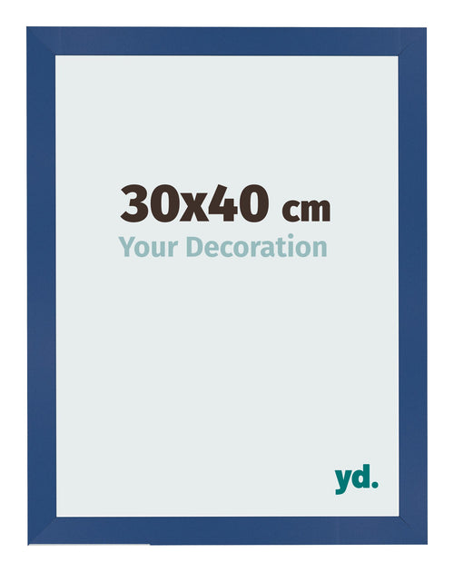 Photo Frame 30x40 cm Dark Blue MDF Bologna Front Size | Yourdecoration.co.uk