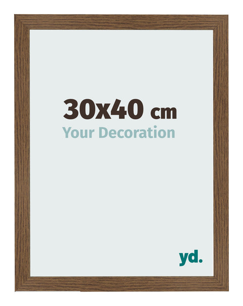 Photo Frame 30x40 cm Oak Rustic MDF Bologna Front Size | Yourdecoration.co.uk