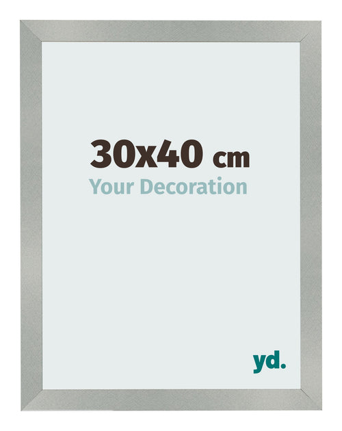 Photo Frame 30x40cm Aluminum Brushed MDF Bologna Front Size | Yourdecoration.co.uk