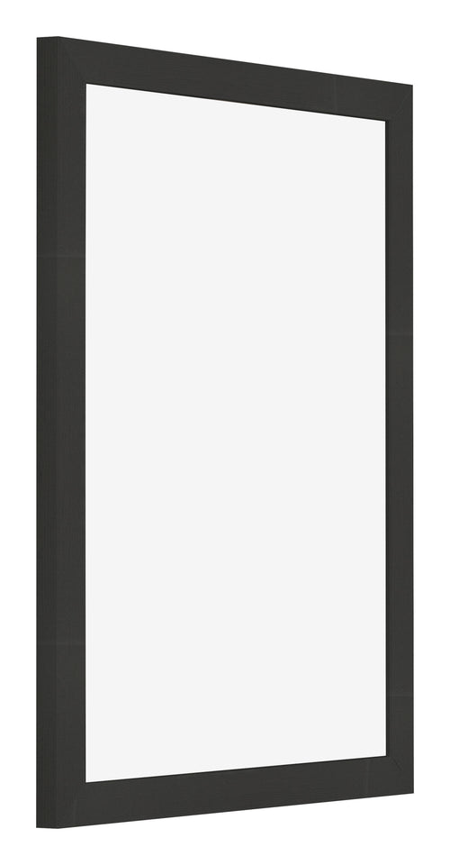 Photo Frame 30x40cm Black Woodgrain MDF Bologna Front Oblique | Yourdecoration.co.uk