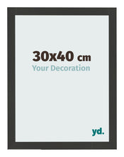 Photo Frame 30x40cm Black Woodgrain MDF Bologna Front Size | Yourdecoration.co.uk