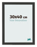 Photo Frame 30x40cm Black Woodgrain MDF Bologna Front Size | Yourdecoration.co.uk