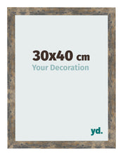 Photo Frame 30x40cm Blue Gold Melange MDF Bologna Front Size | Yourdecoration.co.uk