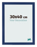 Photo Frame 30x40cm Dark Blue Swept MDF Bologna Front Size | Yourdecoration.co.uk