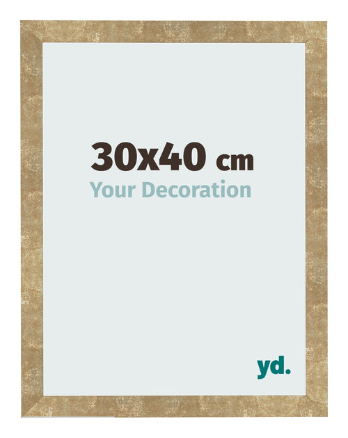 Photo Frame 30x40cm Gold Antique MDF Bologna Front Size | Yourdecoration.co.uk