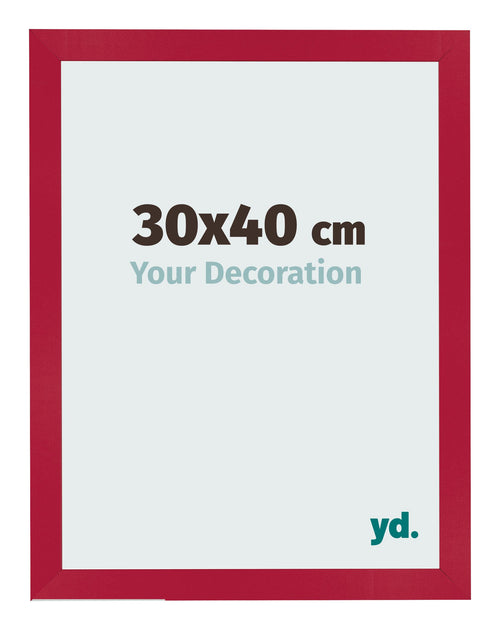 Photo Frame 30x40cm Red MDF Bologna Front Size | Yourdecoration.co.uk