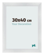 Photo Frame 30x40cm Silver Black Swept MDF Pisa Front Size | Yourdecoration.co.uk