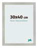 Photo Frame 30x40cm Silver Matte MDF Bologna Front Size | Yourdecoration.co.uk