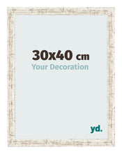 Photo Frame 30x40cm White Vintage MDF Bologna Front Size | Yourdecoration.co.uk