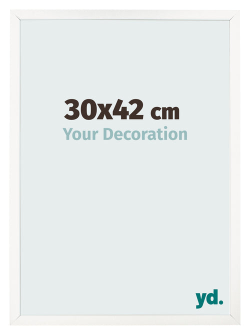 Photo Frame 30x42 cm White High Gloss MDF Bologna Front Size | Yourdecoration.co.uk