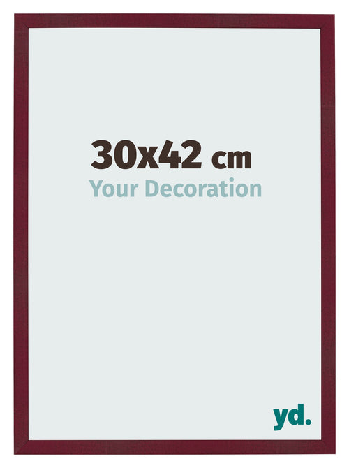 Photo Frame 30x42 cm Wine Red Swept MDF Bologna Front Size | Yourdecoration.co.uk