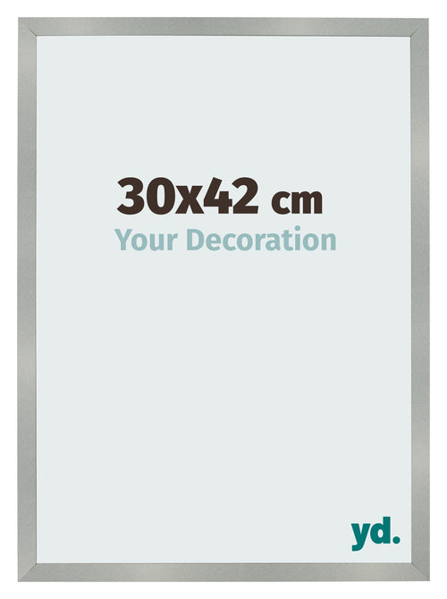 Photo Frame 30x42cm Aluminum Brushed MDF Bologna Front Size | Yourdecoration.co.uk