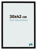 Photo Frame 30x42cm Black High Gloss MDF Bologna Front Size | Yourdecoration.co.uk
