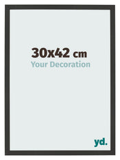 Photo Frame 30x42cm Black Woodgrain MDF Bologna Front Size | Yourdecoration.co.uk