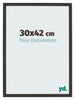 Photo Frame 30x42cm Black Woodgrain MDF Bologna Front Size | Yourdecoration.co.uk