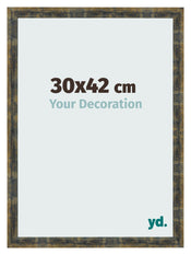 Photo Frame 30x42cm Blue Gold Melange MDF Pisa Front Size | Yourdecoration.co.uk