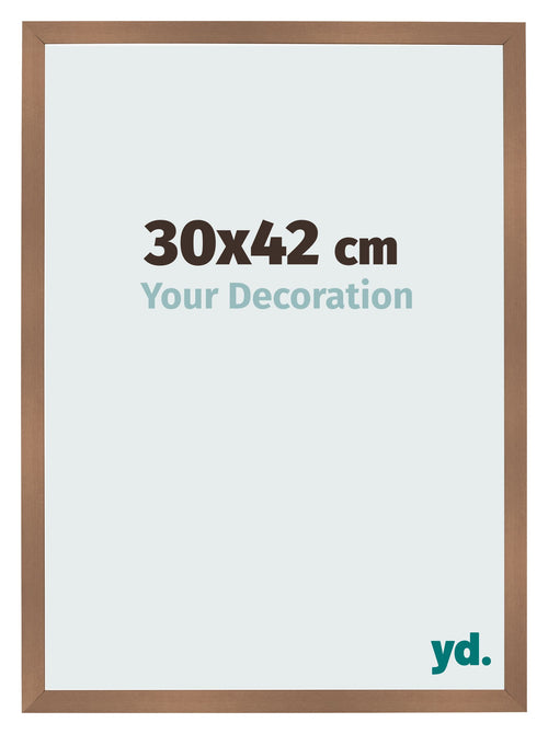 Photo Frame 30x42cm Copper Design MDF Bologna Front Size | Yourdecoration.co.uk