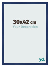 Photo Frame 30x42cm Dark Blue Swept MDF Bologna Front Size | Yourdecoration.co.uk