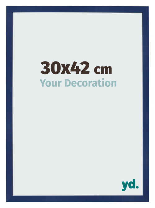 Photo Frame 30x42cm Dark Blue Swept MDF Bologna Front Size | Yourdecoration.co.uk