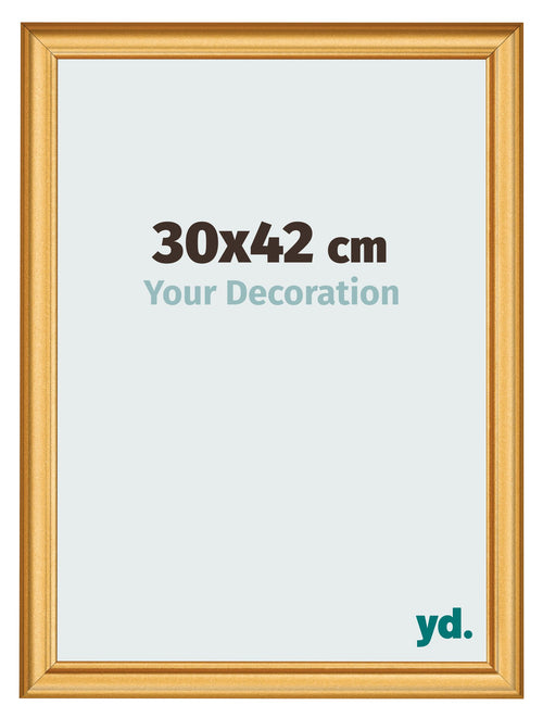 Photo Frame 30x42cm Gold Matte MDF Lazio Front Size | Yourdecoration.co.uk