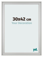 Photo Frame 30x42cm Silver Matte MDF Lazio Front Size | Yourdecoration.co.uk