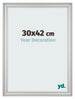 Photo Frame 30x42cm Silver Matte MDF Lazio Front Size | Yourdecoration.co.uk