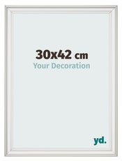 Photo Frame 30x42cm White Swept MDF Lazio Front Size | Yourdecoration.co.uk