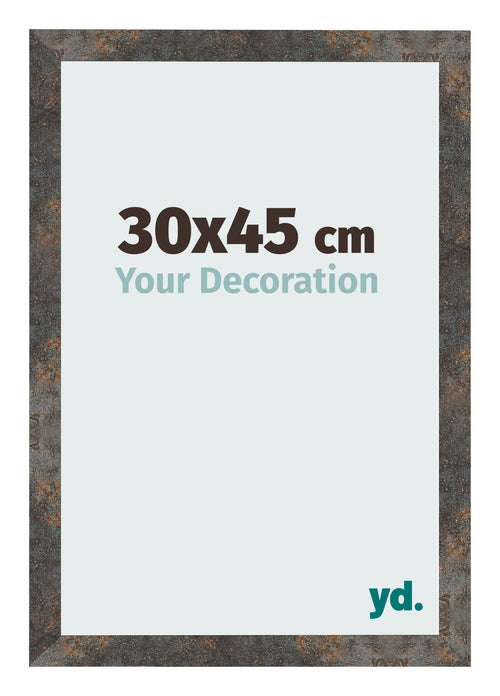 Photo Frame 30x45 cm Oxidized Metal MDF Bologna Front Size | Yourdecoration.co.uk